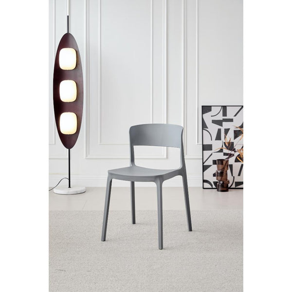 Silla Monaco, Color Gris Oscuro, Con espaldar y diseño Moderno