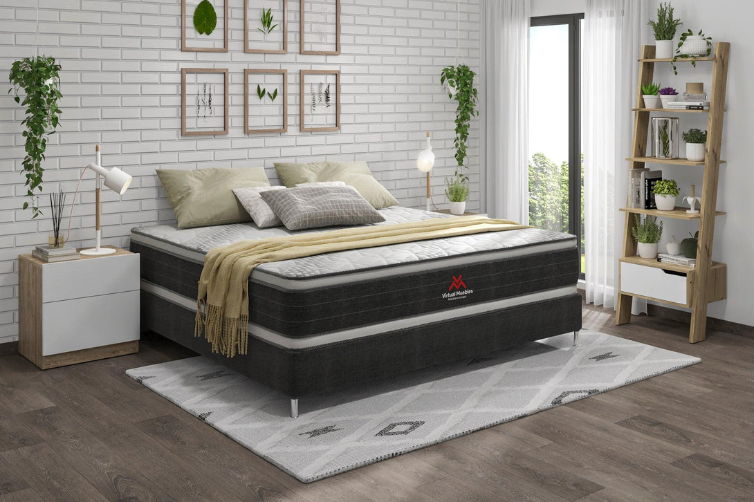 Combo para Habitación Troy, incluye Base Cama Presidencial.