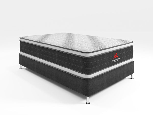 Combo para Habitación Jiang, incluye Base Cama Semidoble.