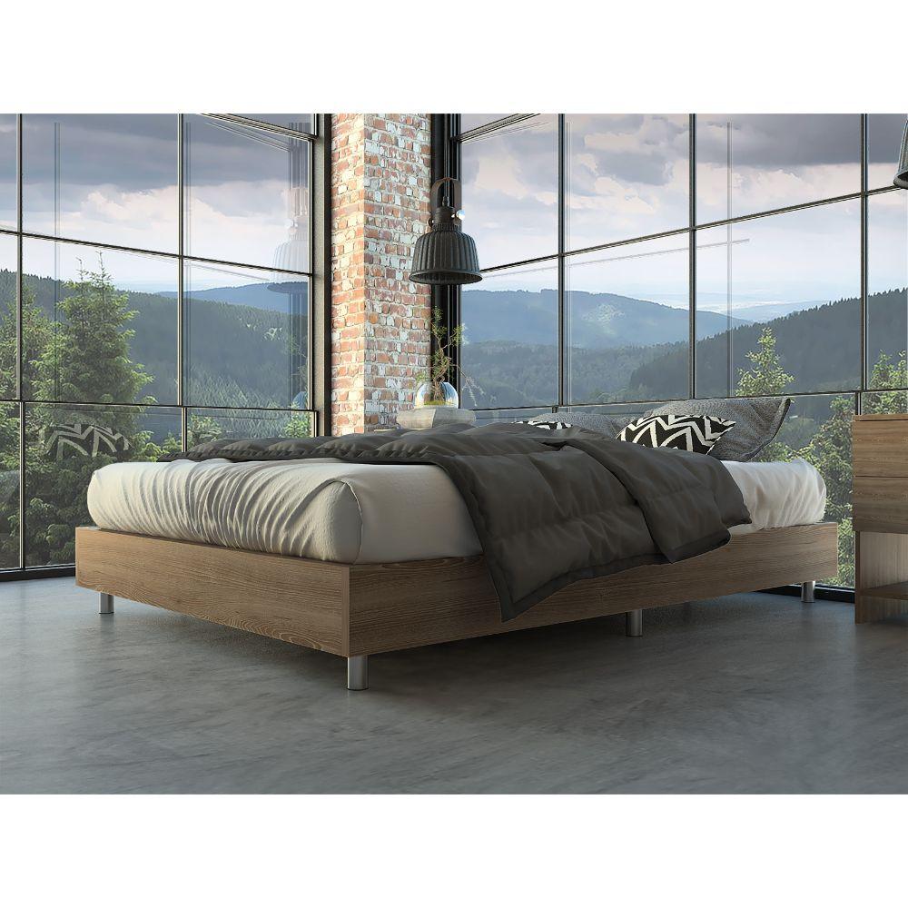 Base Cama Doble Confort, Miel, Incluye Tendido de Tablas Ideal - VIRTUAL MUEBLES