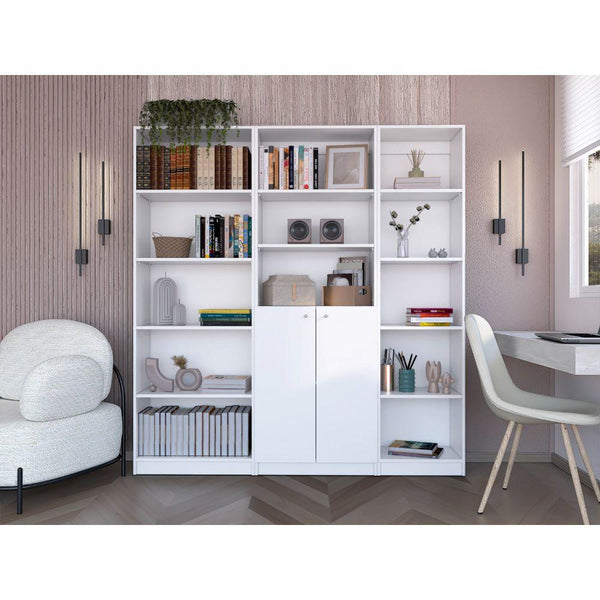 Combo de Bibliotecas Home Eco, Blanco Incluye Tres Bibliotecas - VIRTUAL MUEBLES