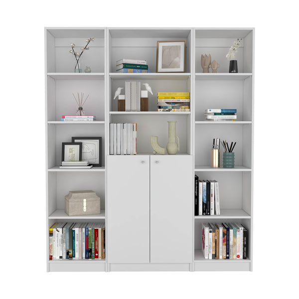 Combo de Bibliotecas Home, Blanco Incluye Tres Bibliotecas - VIRTUAL MUEBLES