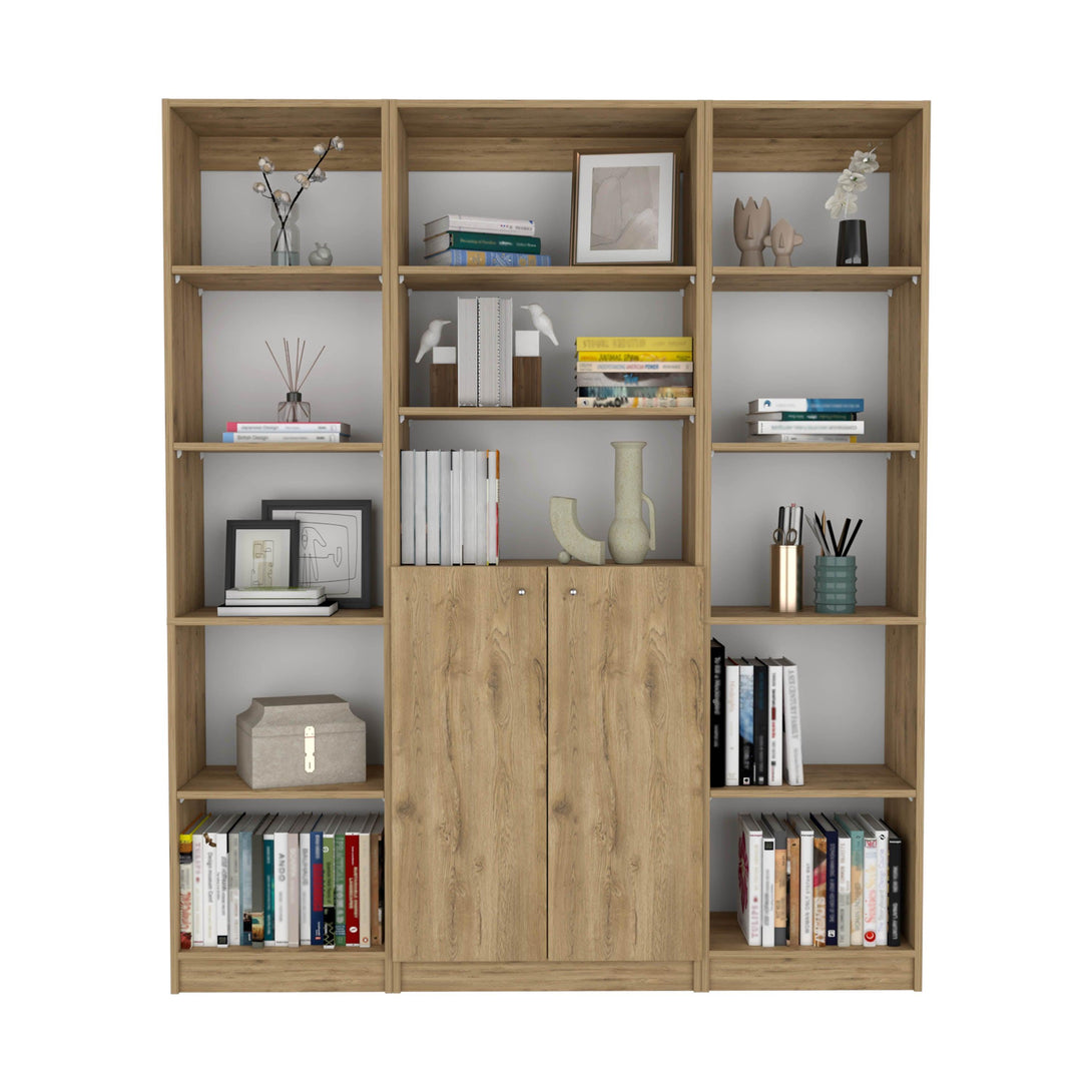 Combo de Bibliotecas Home, Macadamia Incluye Tres Bibliotecas - VIRTUAL MUEBLES