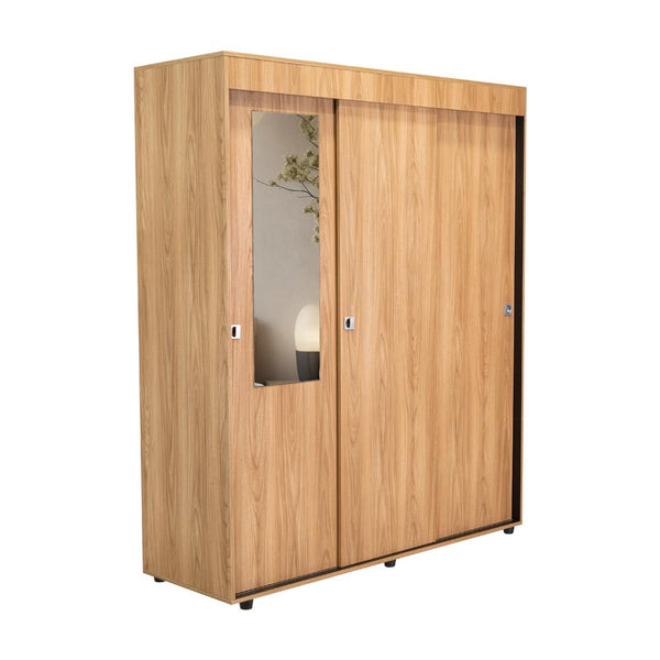 Closet Angelo, Fresno Europeo y Wengue, con Tres Puertas Corredizas