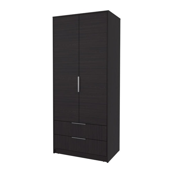 Closet Wend, Wengue, con dos cajones y dos puertas batientes ZF