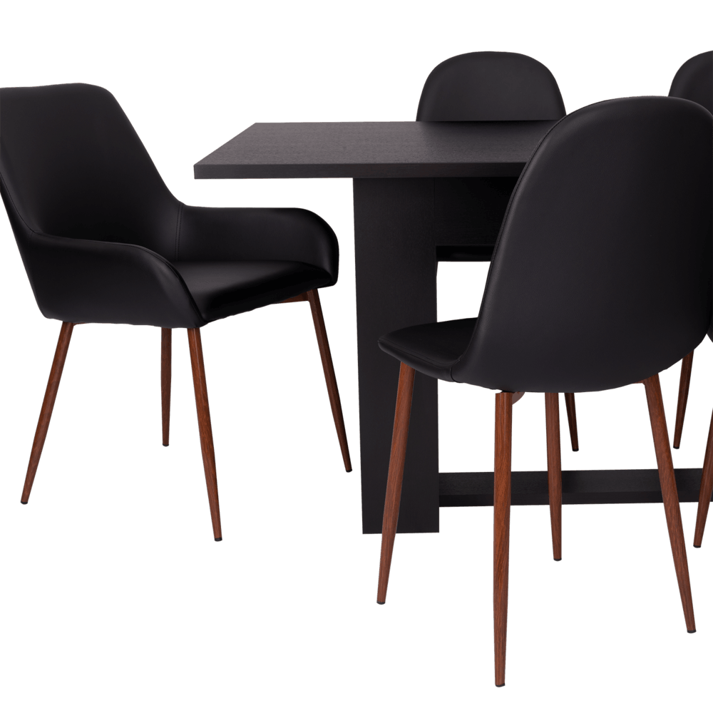 Combo Comedor Satura, Wengue y Café Claro, Incluye Comedor y 6 Sillas - VIRTUAL MUEBLES