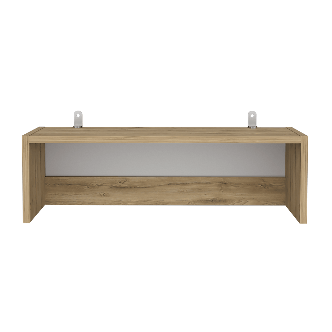 Complemento de Biblioteca Home, Macadamia y Blanco Cartón, para Adicionar un Compartimiento a tus Espacios - VIRTUAL MUEBLES