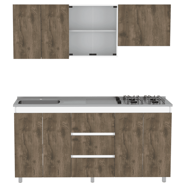 Cocina Integral Dracarys Color Duqueza y Nogal Para Cocina.