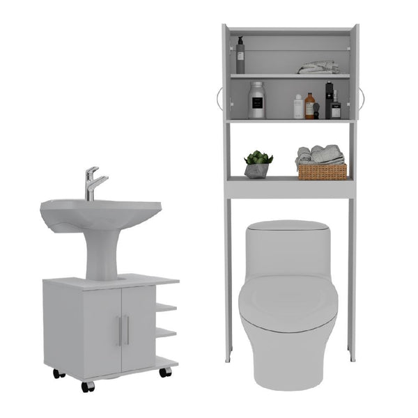 Combo para Baño Felicias, incluye Gabinete de Baño y Mueble Lavamanos.
