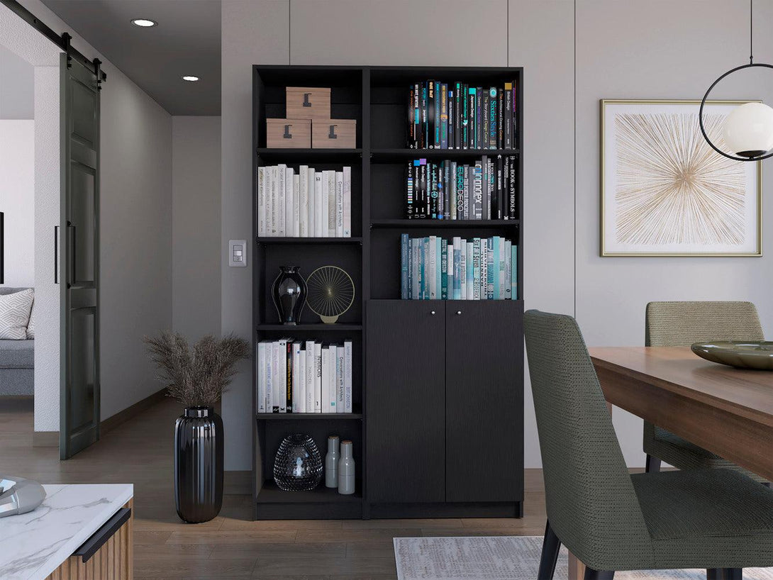 Combo de Bibliotecas Home Eco, Wengue, Incluye Dos Bibliotecas - VIRTUAL MUEBLES