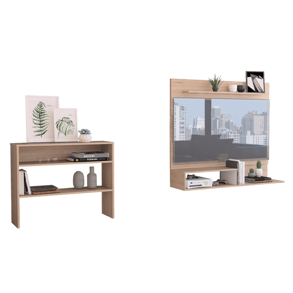 Combo Para Sala Malibu, Incluye Panel Tv Y Mesa Auxiliar.