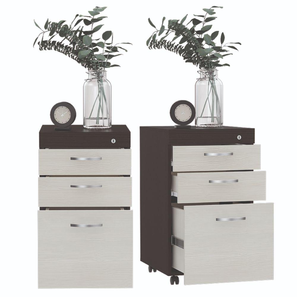 Archivador Dakari color Wengue y Nevado para Oficina.