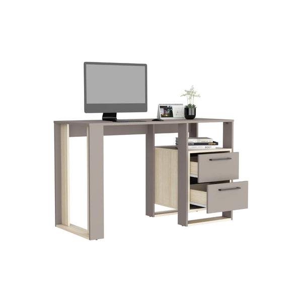 Escritorio Acrep, Cocoa y Mallado, con dos cajones para ubicar objetos