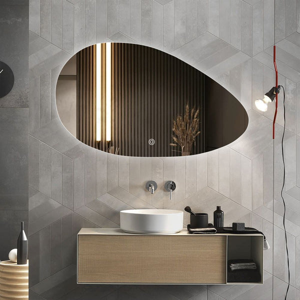 Espejo Coral, Con Luz Led y Moderno