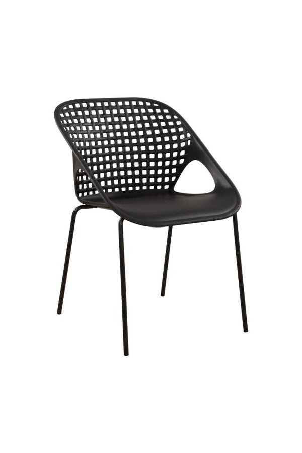 Silla Senit con Brazos, Color Negro, Con espaldar y diseño Moderno