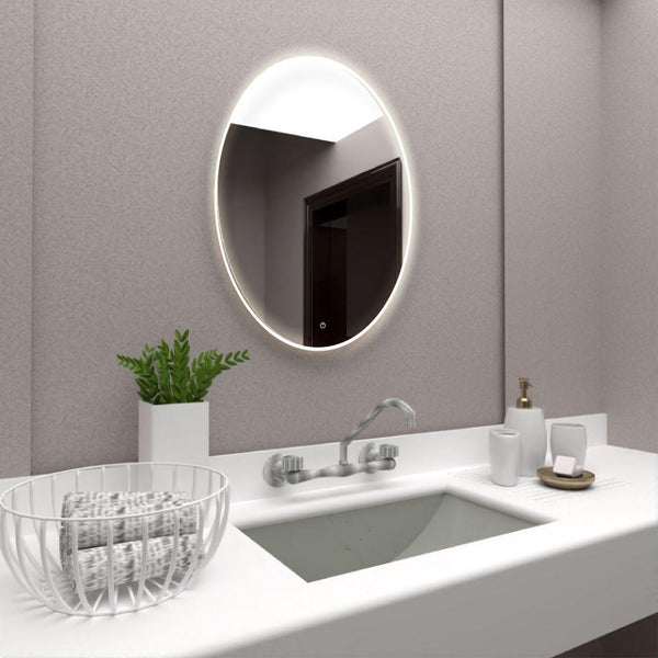 Espejo Napoli Led+touch, Sencillo Ovalado - VIRTUAL MUEBLES