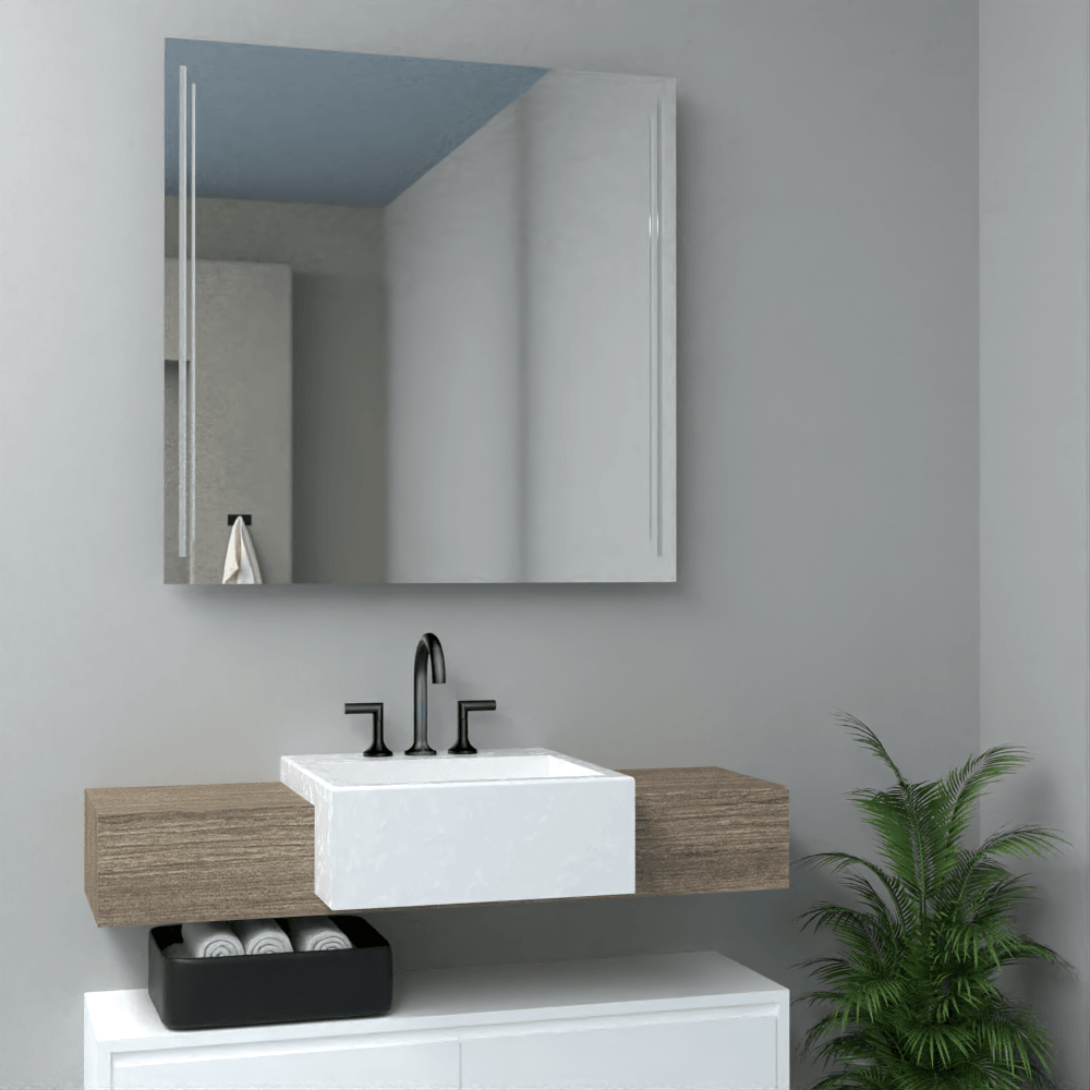 Espejo toronto, Rectangular con diseño en Sandblasting - VIRTUAL MUEBLES