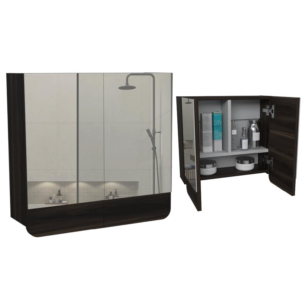 Gabinete de Baño Alondra color Caoba y Gris.