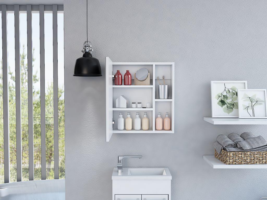 Gabinete de Baño Delhi color Blanco Perla.