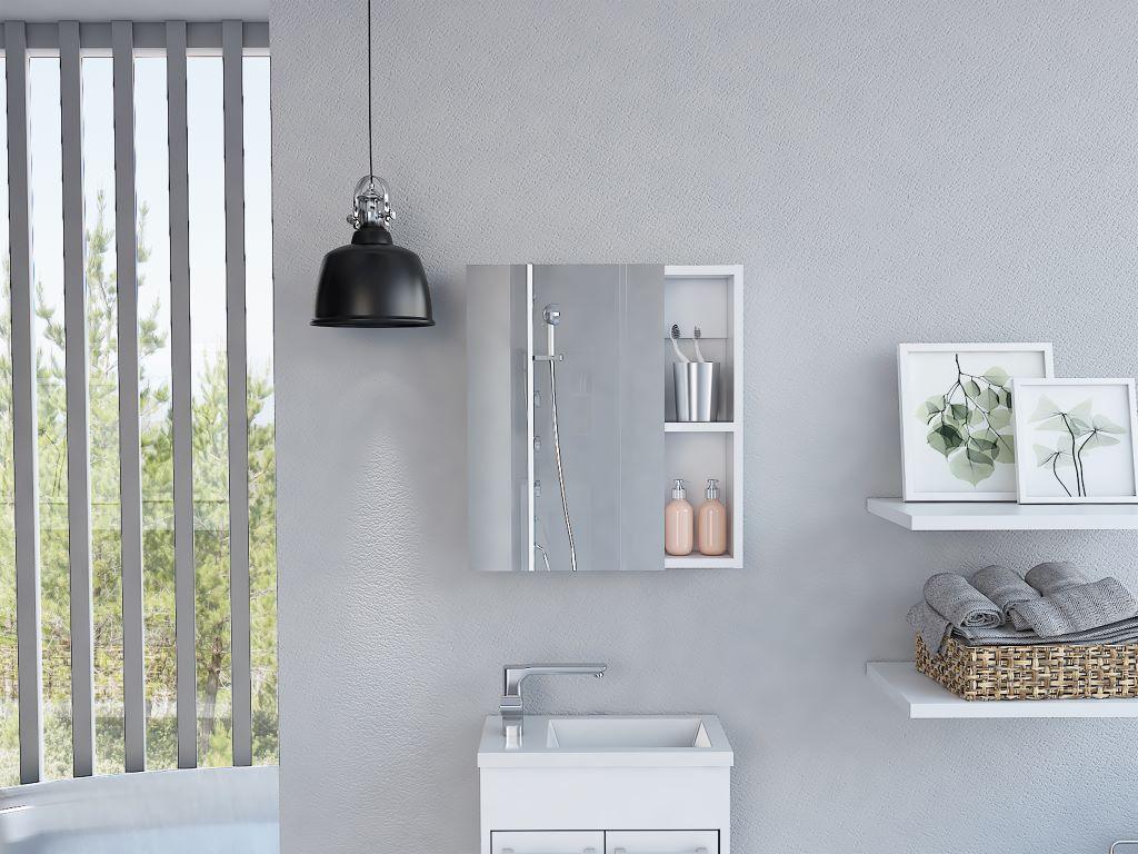 Gabinete de Baño Delhi color Blanco Perla.