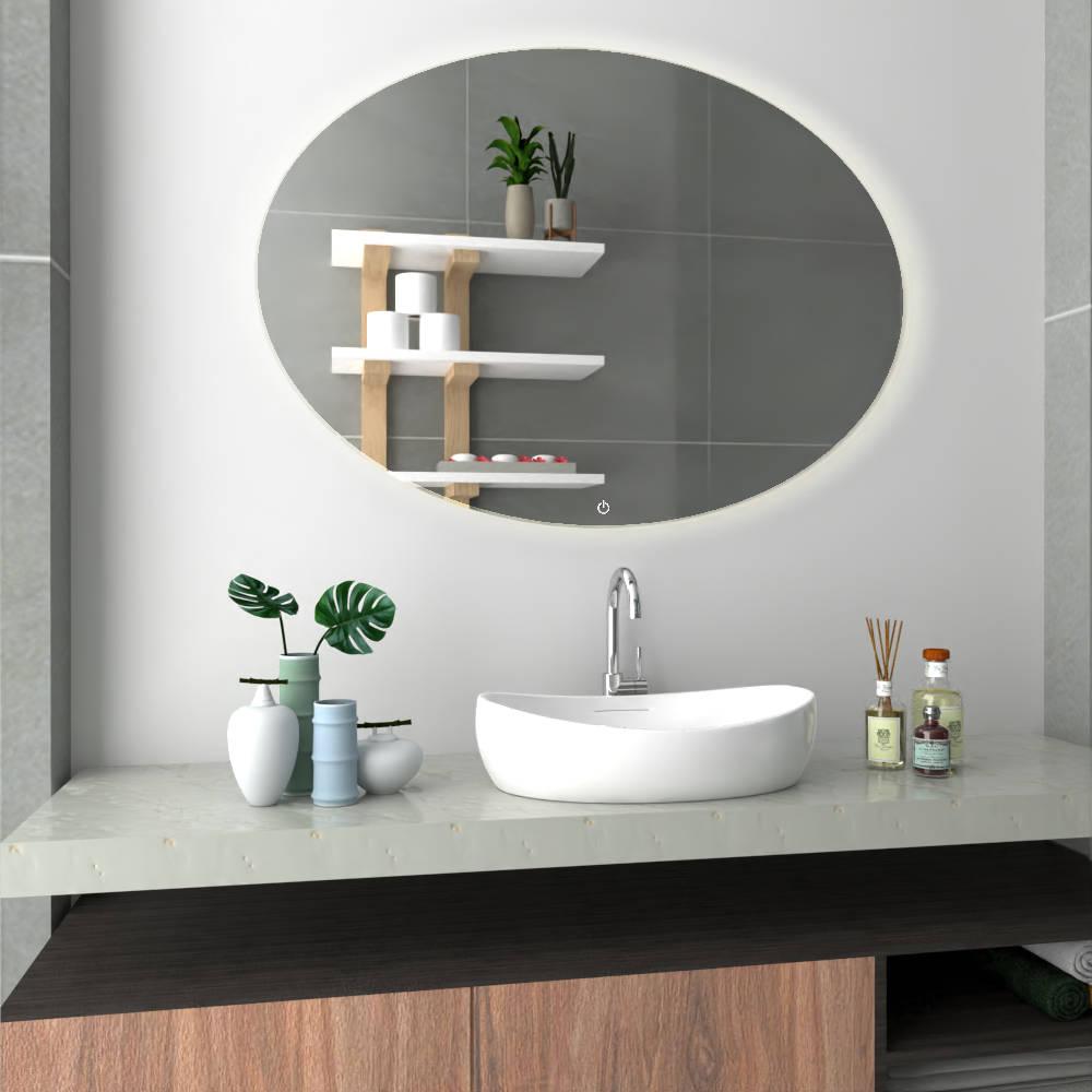 Espejo Oval Led Touch - VIRTUAL MUEBLES