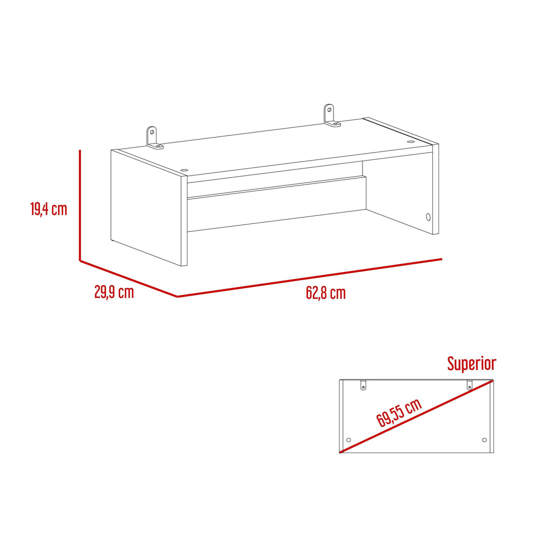Combo de Bibliotecas Home, Blanco, Incluye Tres Bibliotecas y tres complementos - VIRTUAL MUEBLES