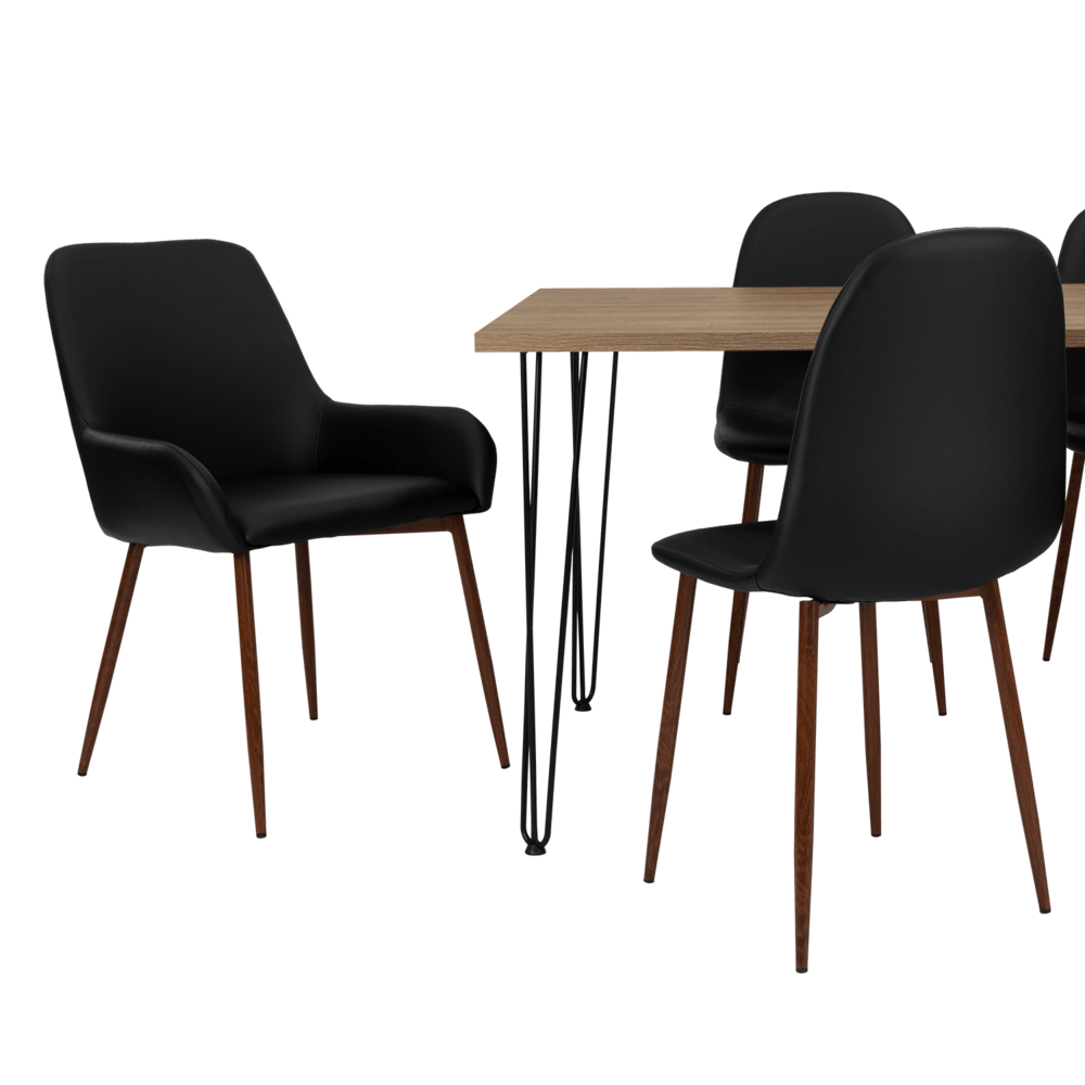 Combo Comedor Bomira, Miel, Wengue y Café Claro, Incluye Comedor y 6 Sillas - VIRTUAL MUEBLES