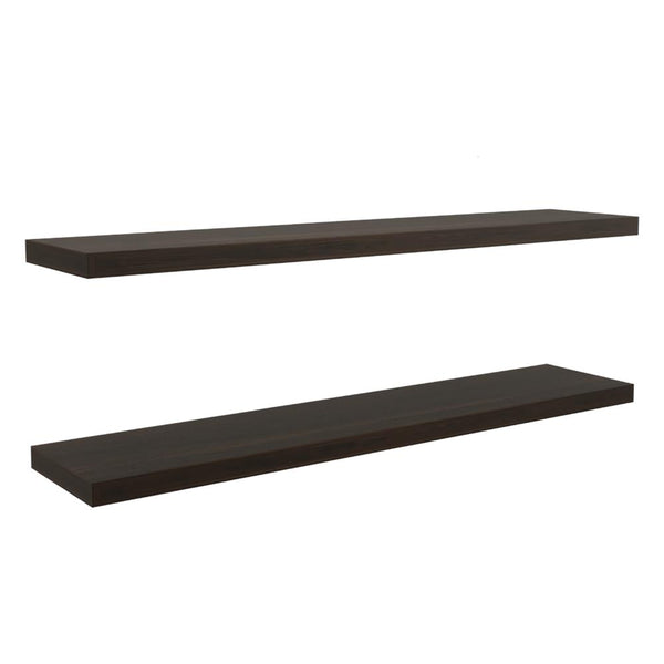 Repisa Flotante Shelf 120, Caoba, con espacio para colocar objetos decorativos X2 unidades ZF