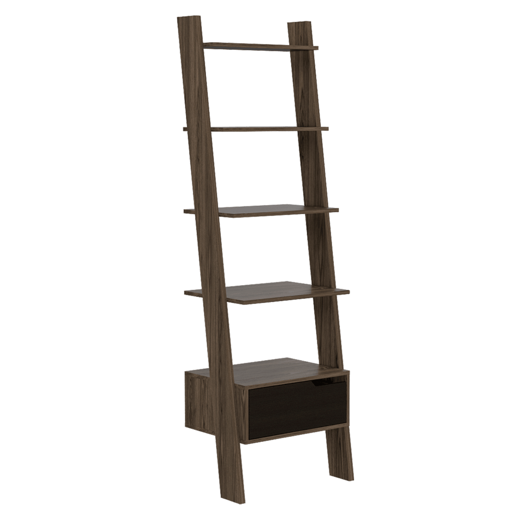 Estantería Chery color Siena y Wengue para Oficina.