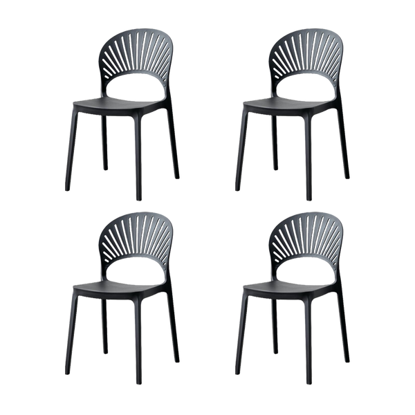 Silla Paraiso, Color Negro, Con espaldar y diseño Moderno X4