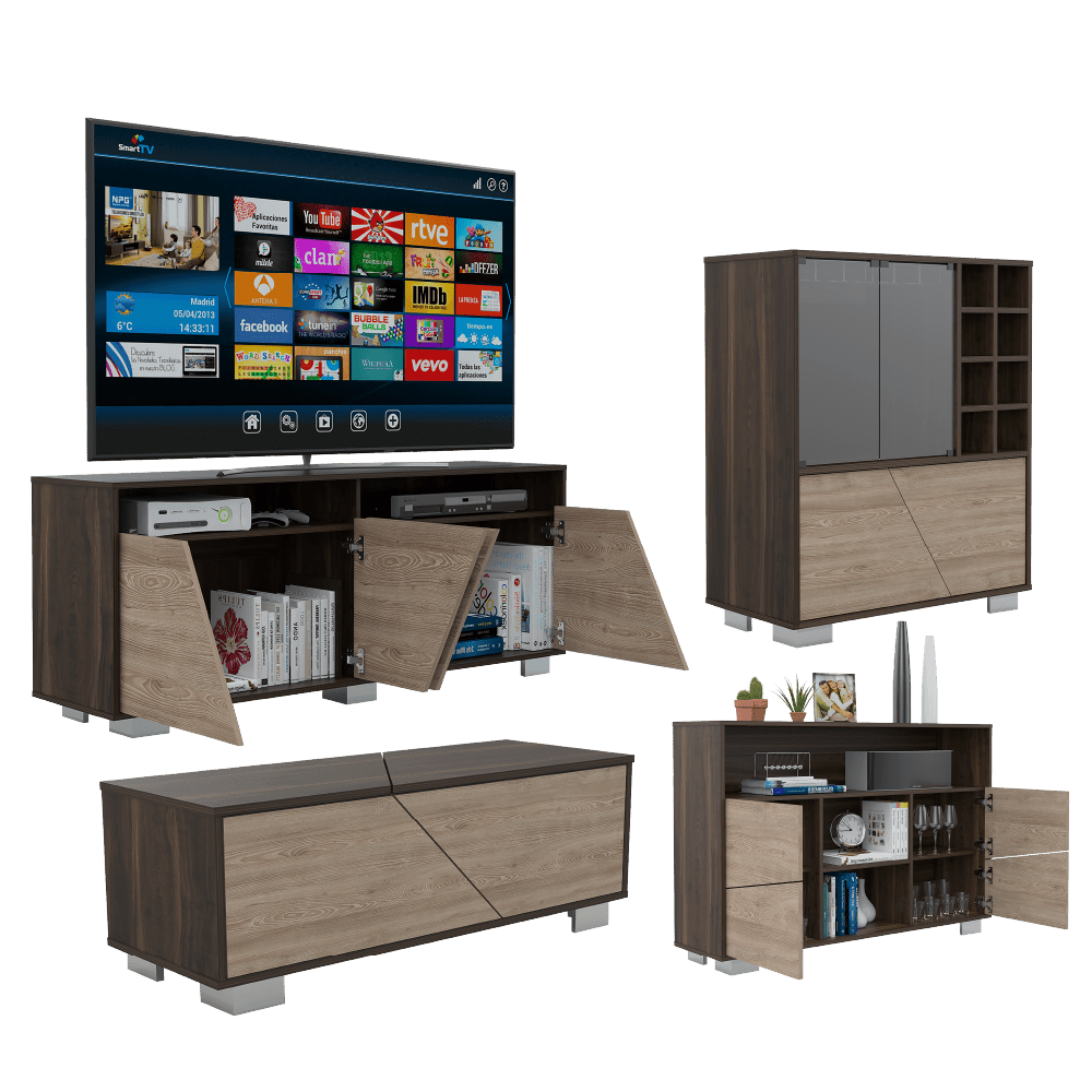 Combo para Sala Yanik, incluye Mesa para Tv.