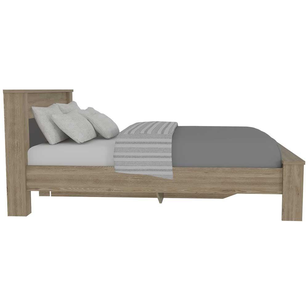 Cama Doble Cantabria color Miel para Habitación.