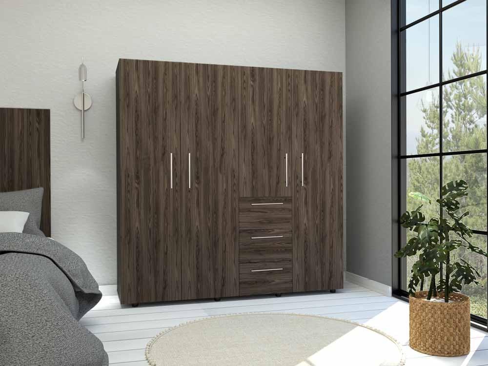 Closet Poche color Chocolate y Blanco para Habitación.