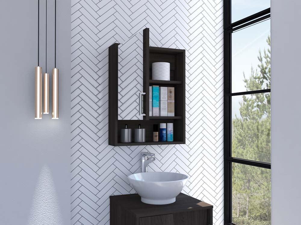 Gabinete de Baño Guido color Gris ahumado.