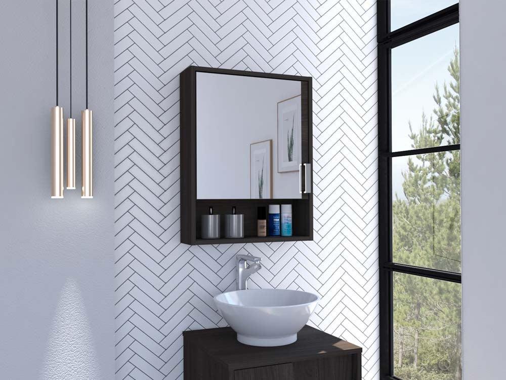 Gabinete de Baño Guido color Gris ahumado.